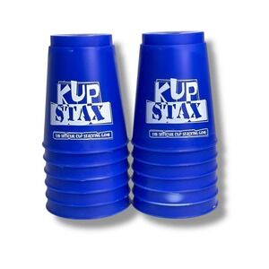 Kup Stax The Official Cup Stacking Game 1995 Blue 12 Cups Stacking Game Vintage